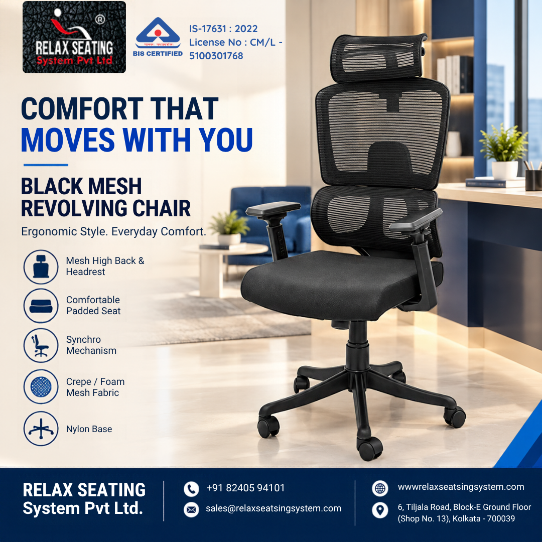 Mesh Office Chair Kolkata – Comfort That Moves With You